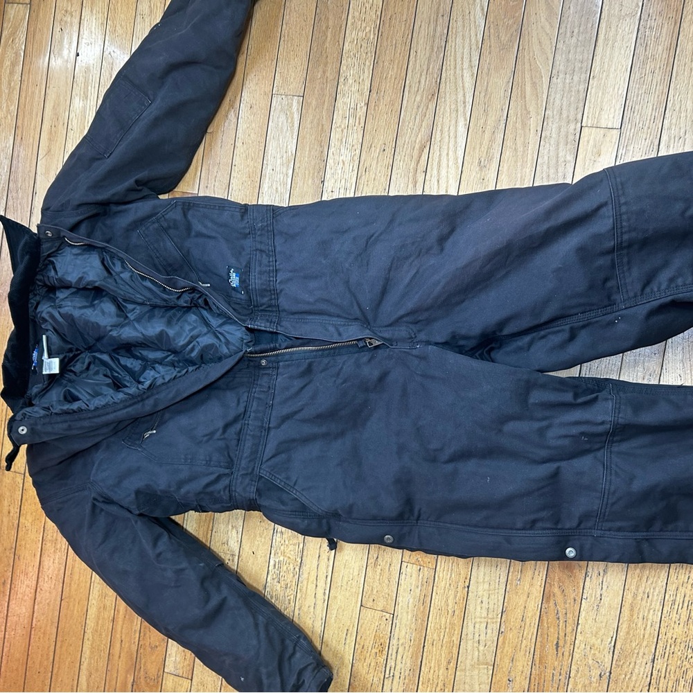 Men's Black Insulated Carpenter Coveralls